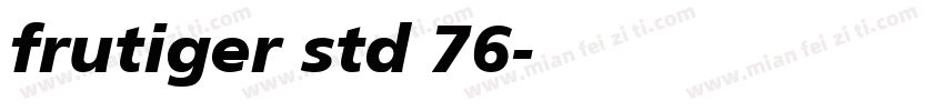 frutiger std 76字体转换